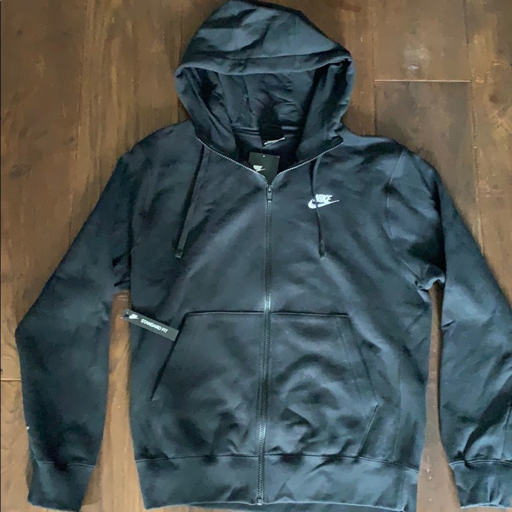 Nike black zip up sweatshirt